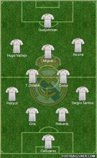 R. Madrid Castilla 4-2-3-1 football formation