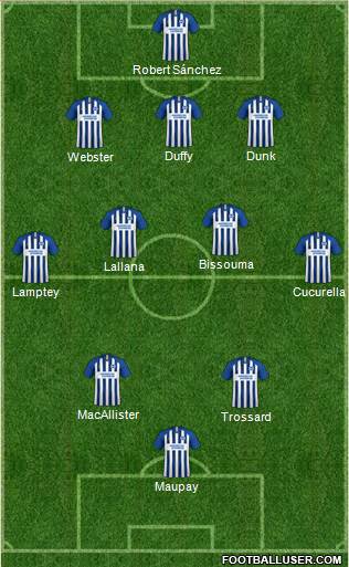 Brighton and Hove Albion Formation 2021