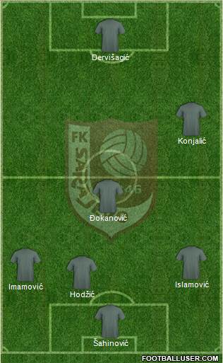 FK Sarajevo 5-4-1 football formation