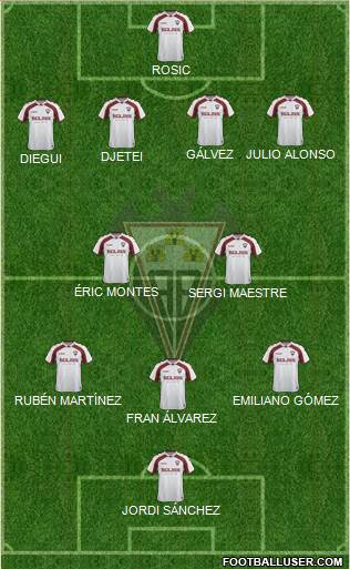 Albacete B., S.A.D. football formation