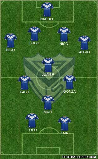 Vélez Sarsfield football formation