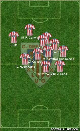 C.D. Lugo 4-5-1 football formation