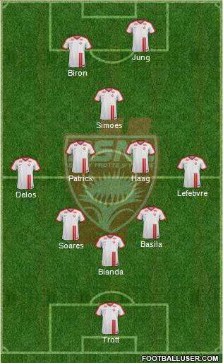 A.S. Nancy Lorraine 5-3-2 football formation