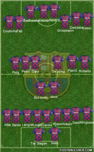 F.C. Barcelona Formation 2021