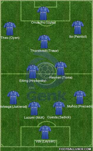 K Racing Club Genk football formation