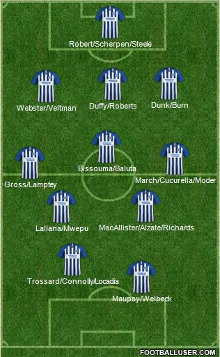 Brighton and Hove Albion Formation 2021