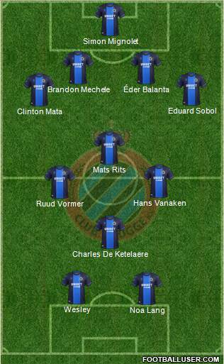 Club Brugge KV football formation