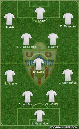 U.D. Almería S.A.D. football formation