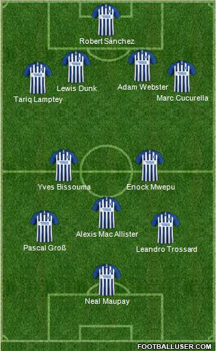 Brighton and Hove Albion Formation 2021