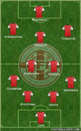 Georgia 4-2-3-1 football formation