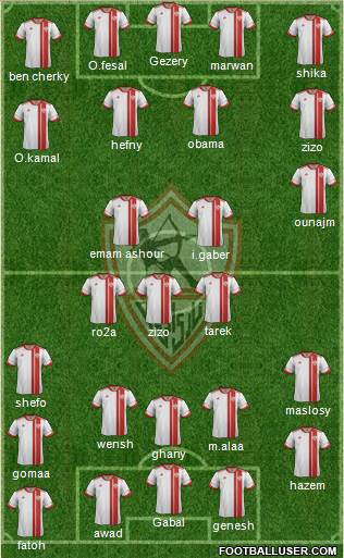 Zamalek Sporting Club 4-2-3-1 football formation