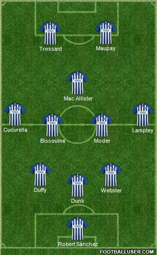 Brighton and Hove Albion Formation 2021
