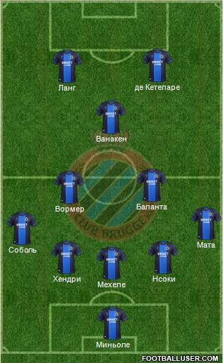 Club Brugge KV football formation