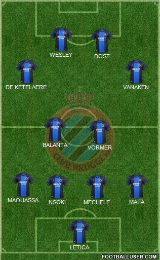 Club Brugge KV Formation 2021