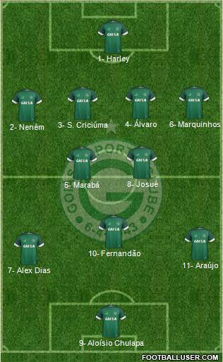 Goiás EC 4-2-3-1 football formation