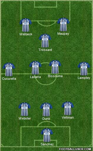 Brighton and Hove Albion football formation