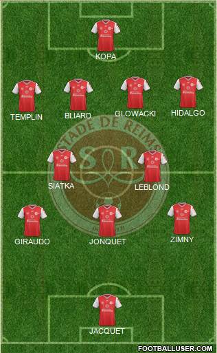 Stade de Reims 3-4-2-1 football formation