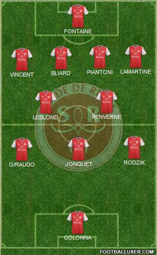 Stade de Reims 3-4-2-1 football formation