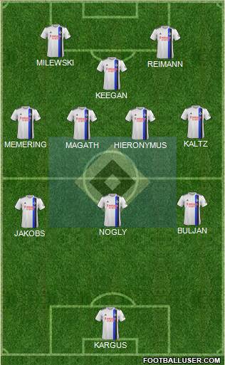 Hamburger SV 3-4-1-2 football formation