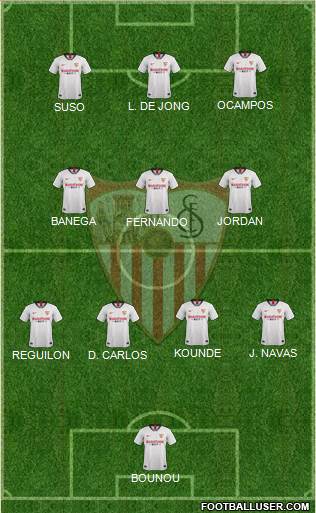 Sevilla F.C., S.A.D. 4-3-3 football formation