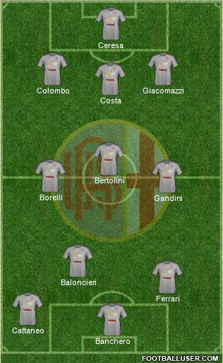 Alessandria 3-5-2 football formation