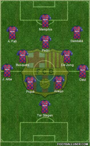 F.C. Barcelona Formation 2021