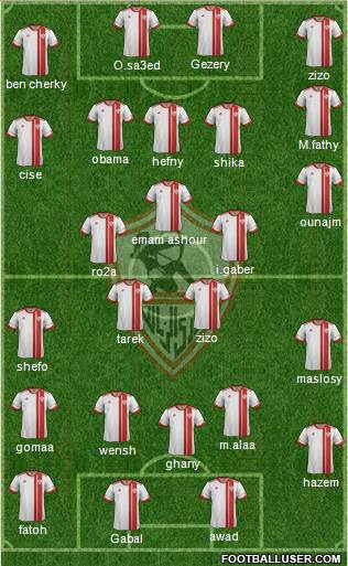 Zamalek Sporting Club 4-2-3-1 football formation