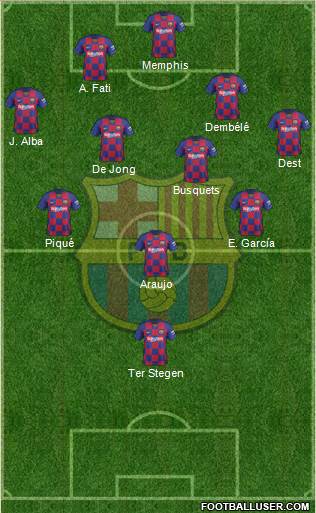 F.C. Barcelona Formation 2021