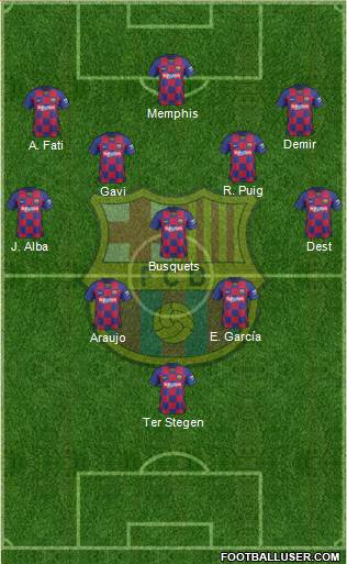 F.C. Barcelona Formation 2021