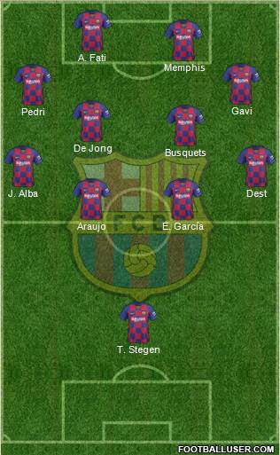 F.C. Barcelona Formation 2021