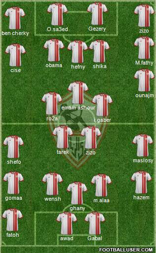 Zamalek Sporting Club 4-2-3-1 football formation