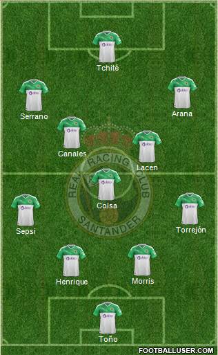 R. Racing Club S.A.D. 4-5-1 football formation