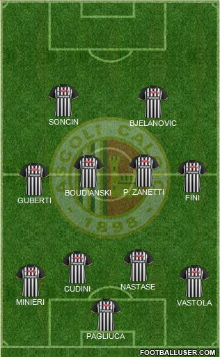 Ascoli 4-4-2 football formation