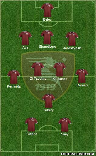 Salernitana football formation