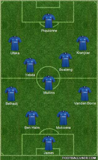 Portsmouth 4-5-1 football formation