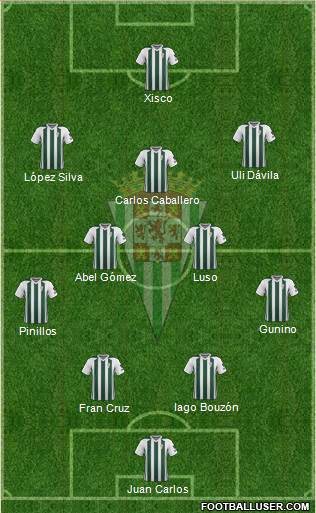 Córdoba C.F., S.A.D. football formation