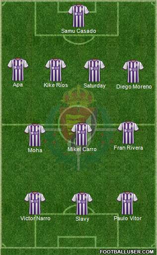 R. Valladolid C.F., S.A.D. 4-3-3 football formation