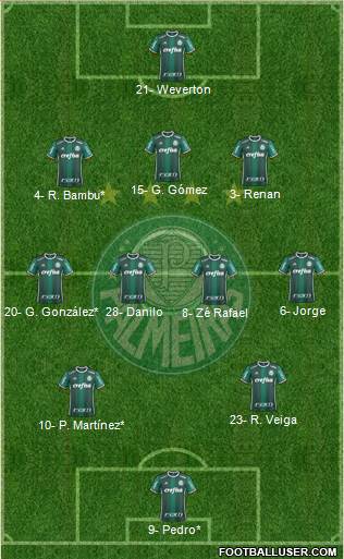 SE Palmeiras football formation