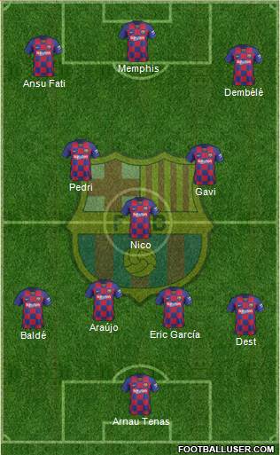 F.C. Barcelona Formation 2021