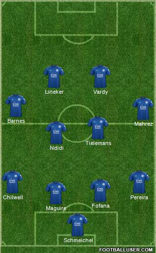 Leicester City football formation