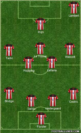 Southampton 4-2-3-1 football formation