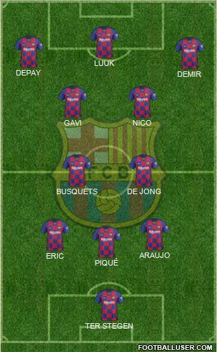 F.C. Barcelona Formation 2021