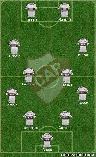 Platense football formation