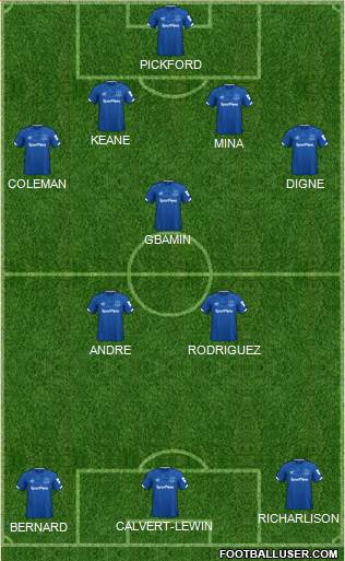 Everton football formation