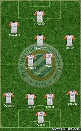 Montpellier Hérault Sport Club 4-2-3-1 football formation