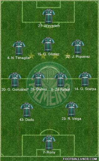 SE Palmeiras football formation