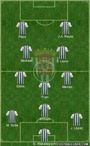 Córdoba C.F., S.A.D. football formation