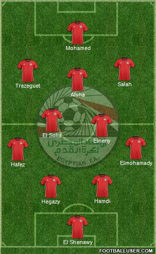 Egypt 4-2-3-1 football formation