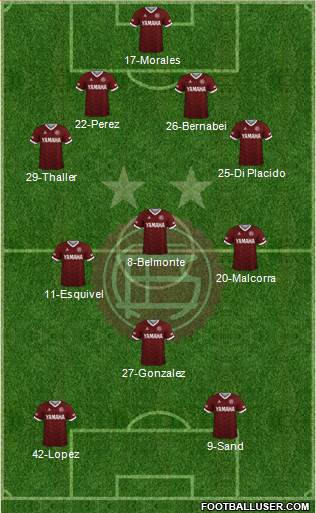 Lanús football formation