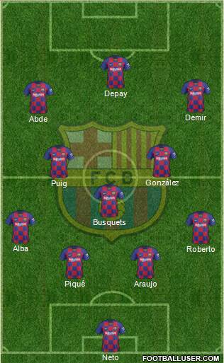 F.C. Barcelona Formation 2021